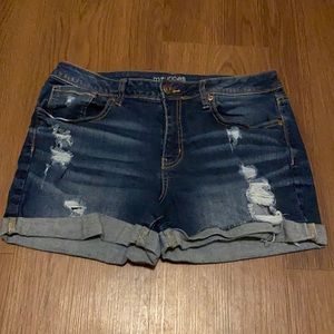 Maurices cuffed distressed denim shorts